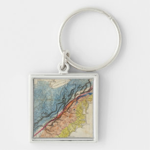 Map of the United States of America 3 Keychain