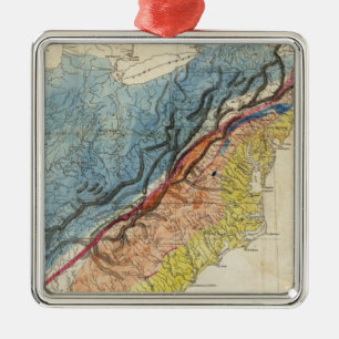 Map of the United States of America 3 Metal Ornament