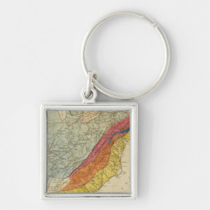 Map of the United States of America 4 Keychain