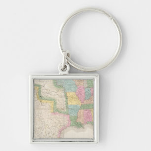 Map of the United States Of North America Keychain