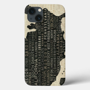 Map of the USA iPhone 13 Case