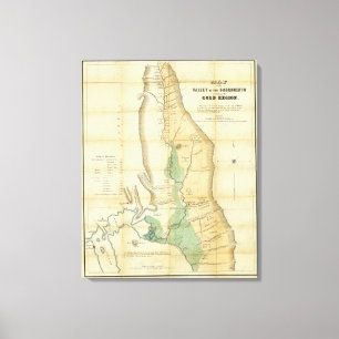 Map of the Valley of the Sacramento Canvas Print