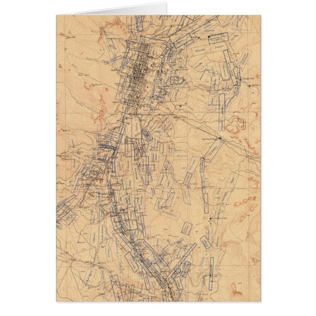 Map of the Washoe District Showing Mining Claims (Front)