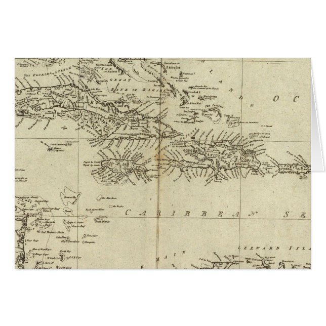 Map of the West Indies (Front Horizontal)