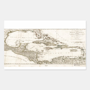 Map of the West Indies by Samuel Dunn (1774) Sticker