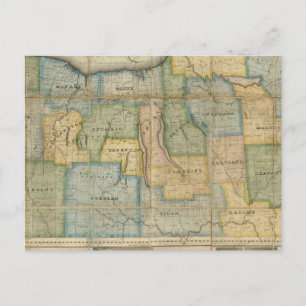 Map of the Western Part of the State Of New York Postcard