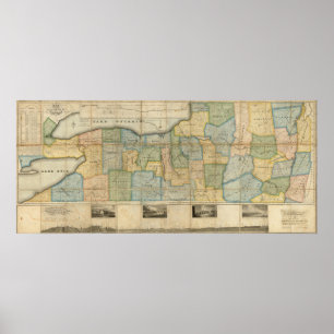 Map of the Western Part of the State Of New York Poster