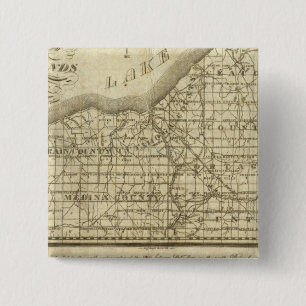 Map of The Western Reserve 2 Inch Square Button