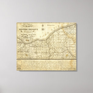 Map of The Western Reserve Canvas Print