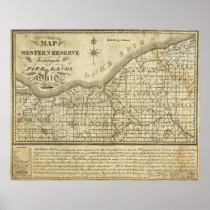 Map of The Western Reserve Poster