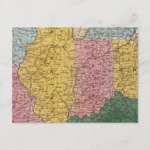 Map of the Western States Postcard