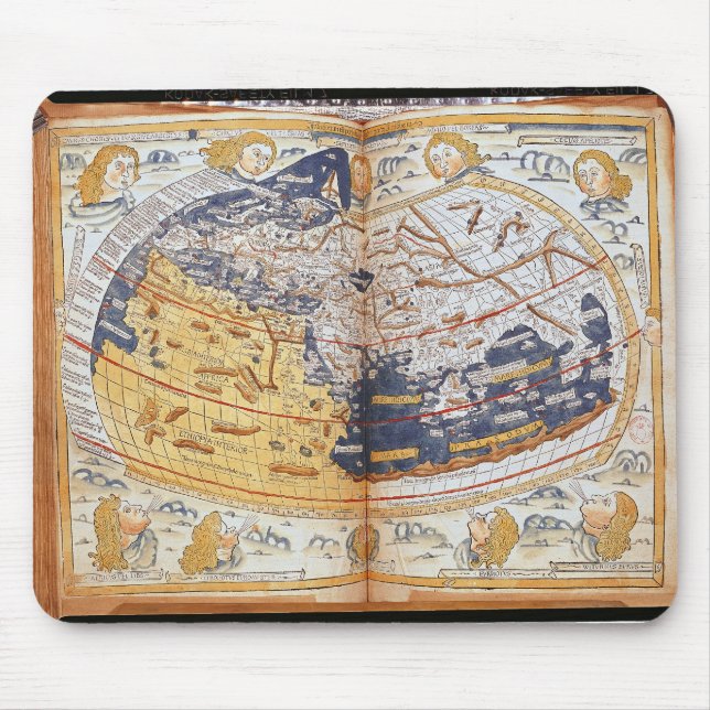 Map of the world, 1486 mouse pad (Front)