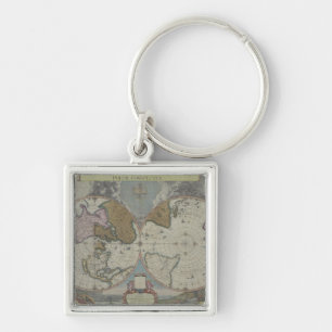Map of the World 16 Keychain