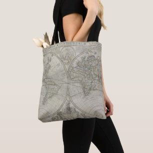 Map of the world 1736 tote bag