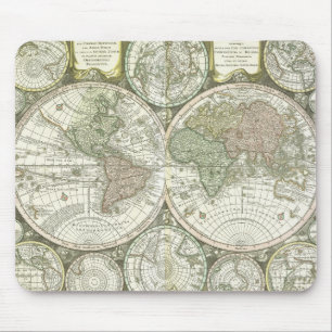 Map of the World 1744 Mouse Pad