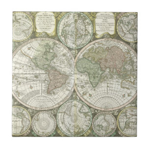 Map of the World 1744 Tile