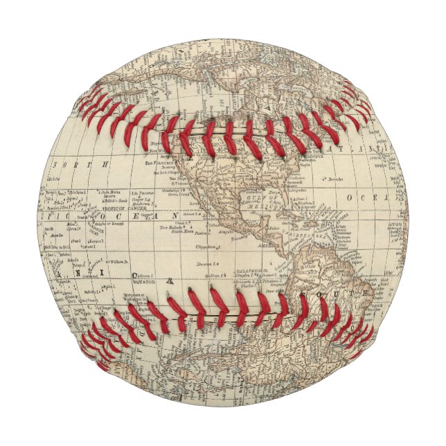 Map of the World 2 2 Baseball (Front)