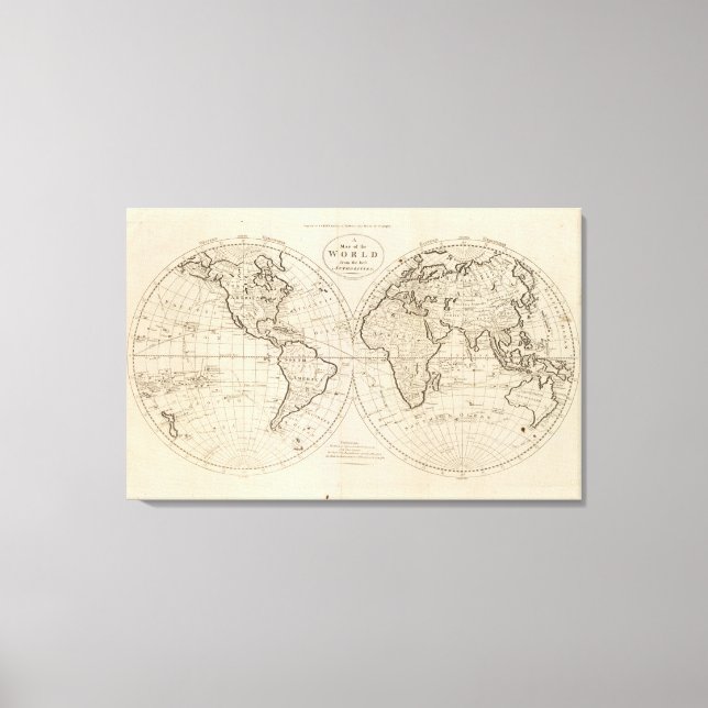 Map of the World 2 Canvas Print (Front)