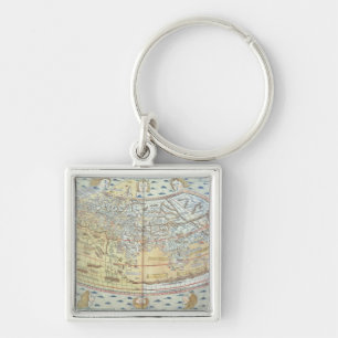 Map of the world 2 keychain