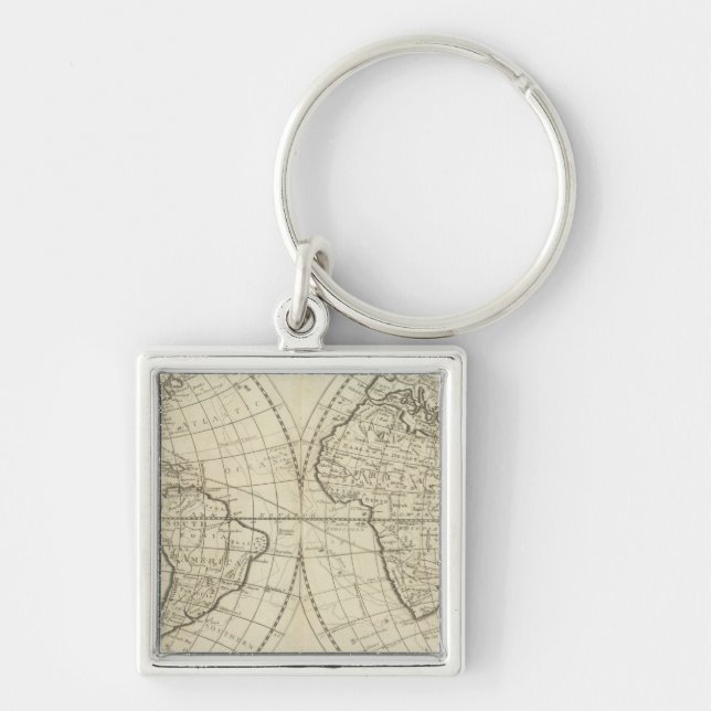 Map of the World 2 Keychain (Front)