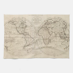 Map of the World 2 Kitchen Towel