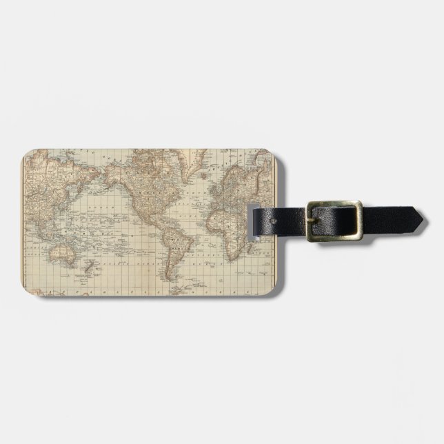 Map of the World 2 Luggage Tag (Front Horizontal)