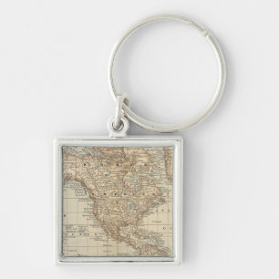 Map of the World 3 Keychain