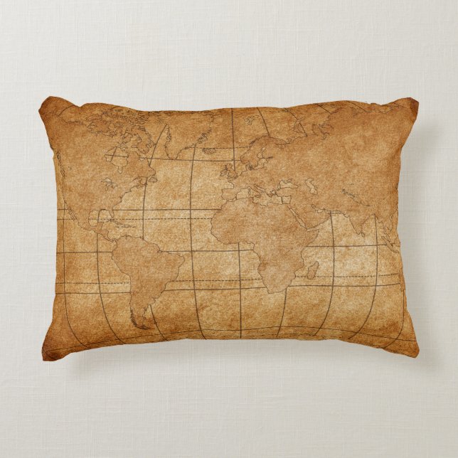 map of the world accent pillow (Front)