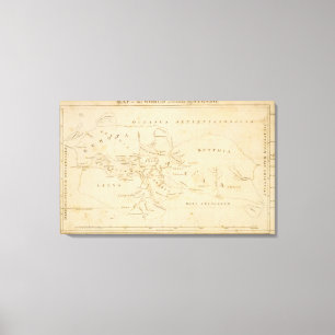 Map of the World According to Strabo Canvas Print