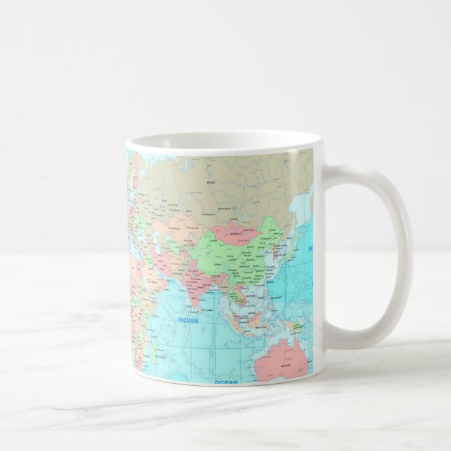 Map of the world coffee mug (Right)