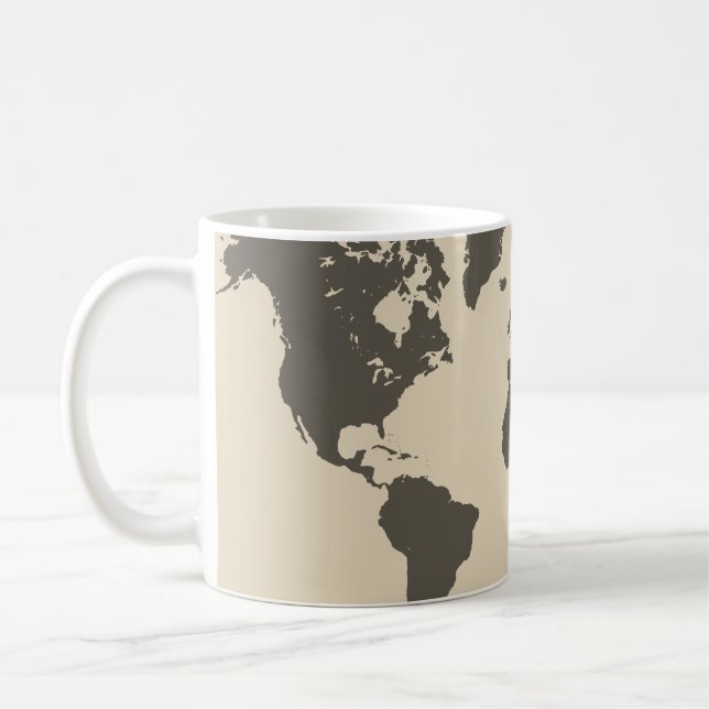 Map of the World Coffee Mug (Left)