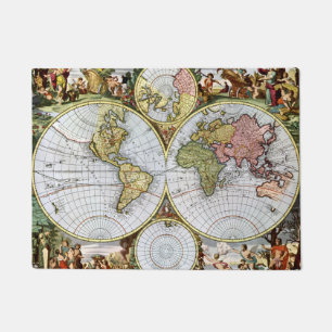 Map of the World Doormat
