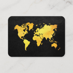 Map of the World (Gold) Business Card