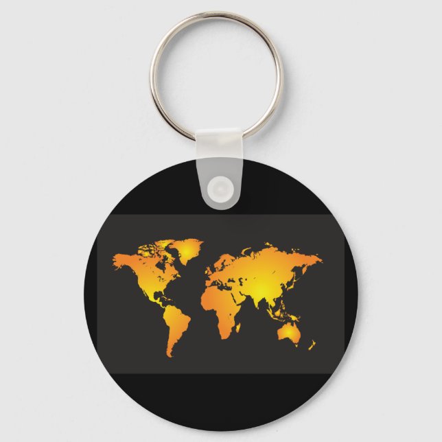 Map Of The World Keychain (Front)