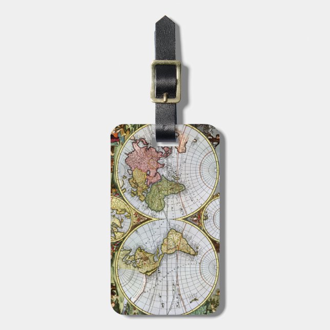Map of the World Luggage Tag (Front Vertical)
