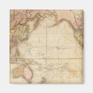 Map of the world magnet