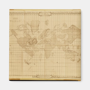 Map of the world magnet