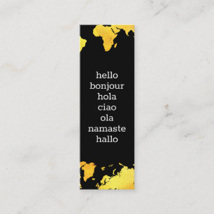 Map of the World Mini Business Card