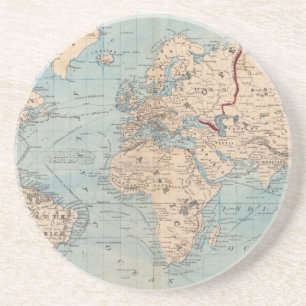 Map of the world on Mercator's projection Coaster