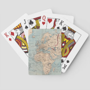 Map of the world on Mercator's projection Playing Cards