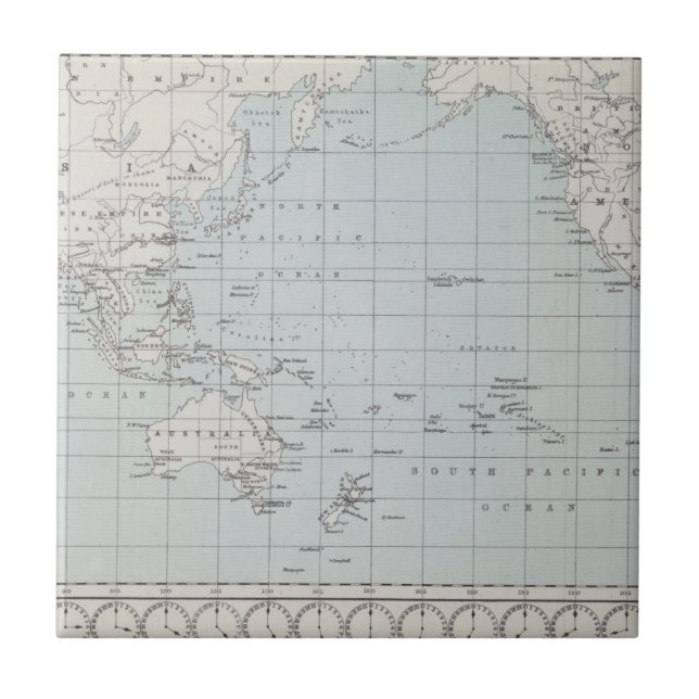 Map of the World on Mercator's Projection Tile (Front)