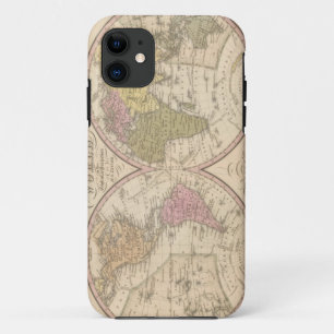 Map Of The World on the Globular Projection 2 iPhone 11 Case