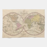 Map Of The World on the Globular Projection 2