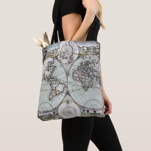 Map of the world tote bag