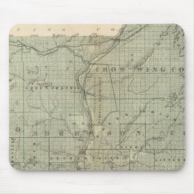 Map of Todd, Morrison, Minnesota Mouse Pad (Front)
