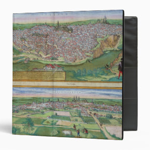 Map of Toledo and Valladolid, from 'Civitates Orbi Binder