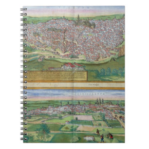 Map of Toledo and Valladolid, from 'Civitates Orbi Notebook