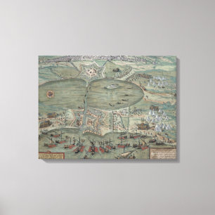Map of Tunis, from 'Civitates Orbis Terrarum' by G Canvas Print