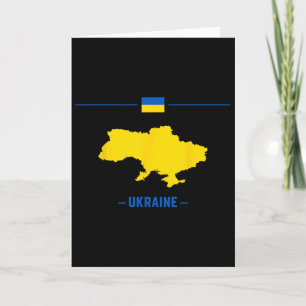 Map Of Ukraine Isolated With Flag And Name Of The  Card