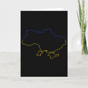 Map Of Ukraine With Blue And Yellow Colors Ukraini Card